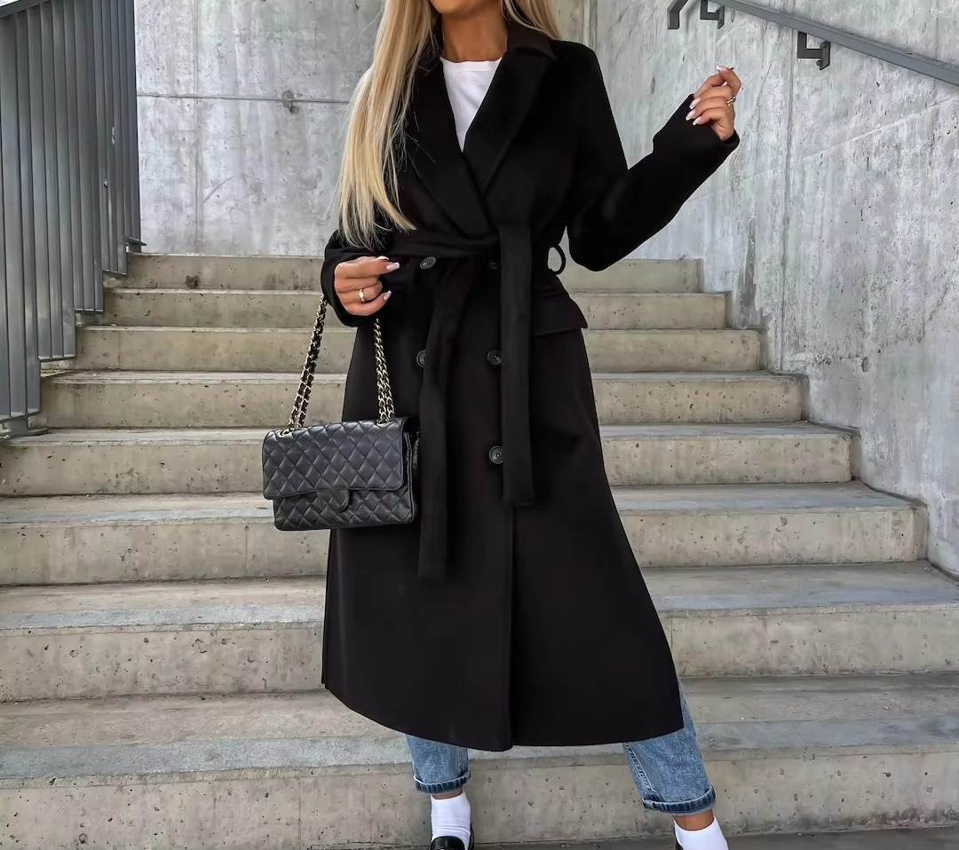Women’s Long Button-Front Coat | Tailored