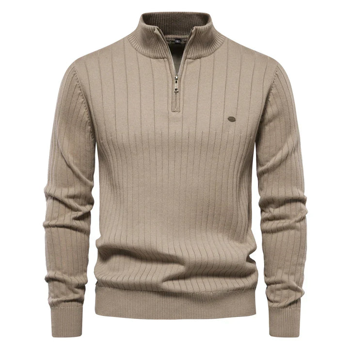 Preston - Men's Half Zip Wool Sweater
