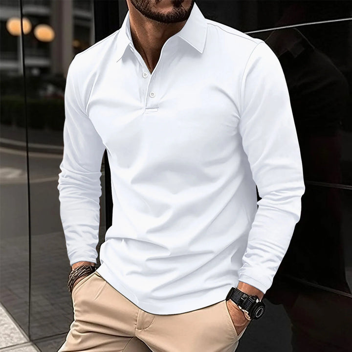 Men’s Long Sleeve Polo Shirt | Tapered