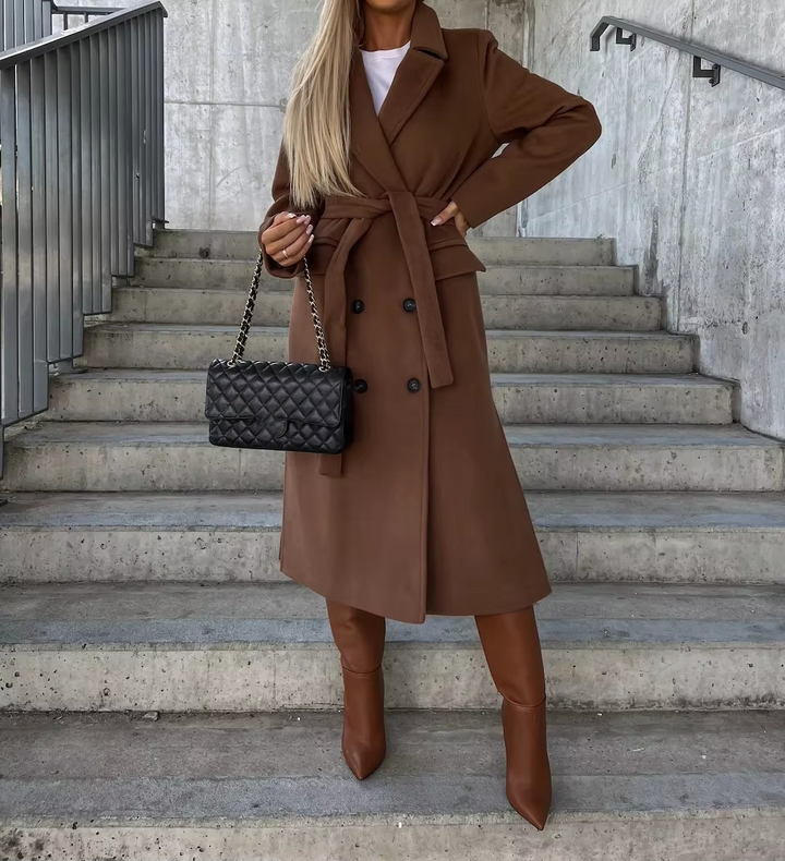 Women’s Long Button-Front Coat | Tailored