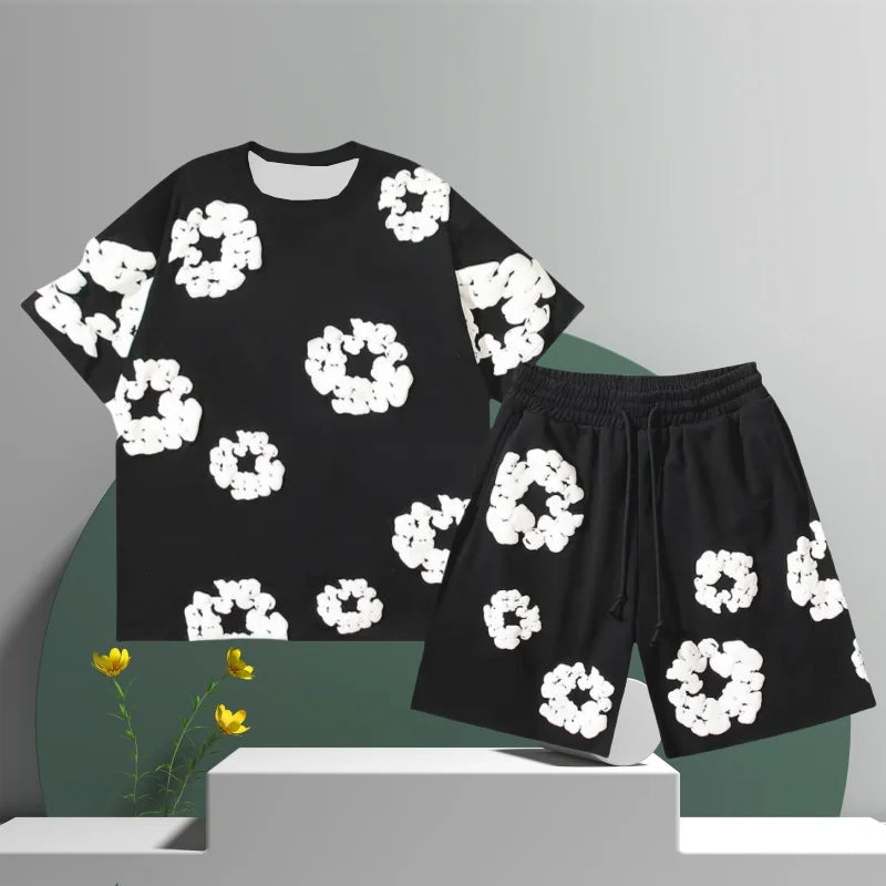 Unisex Graphic Print T-shirt and Shorts | Casual