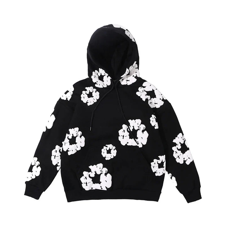Men Floral Print Hoodie | Oversized Fit