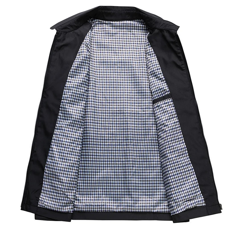 Men’s Zip-Up Casual Jacket | Long Sleeve
