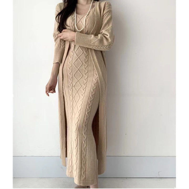 Women’s Maxi Dress Set | Long Sleeve with Cardigan