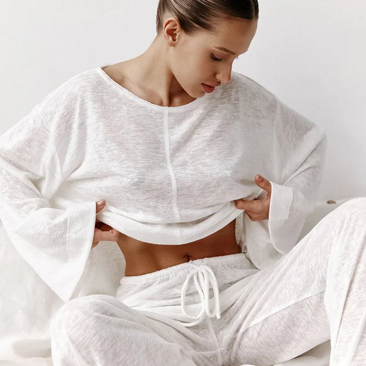 Women’s Relaxed Lounge Set | Wide Leg