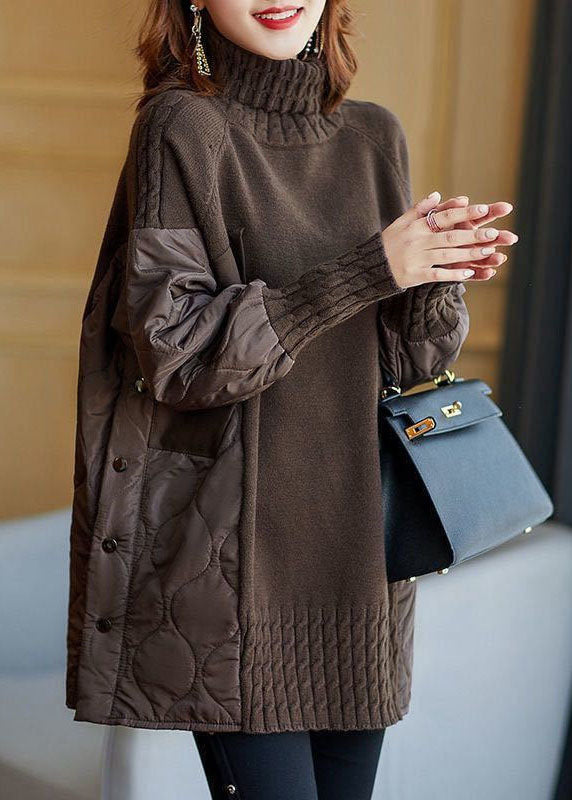 Women’s Quilted Sleeve Pullover | Loose Fit