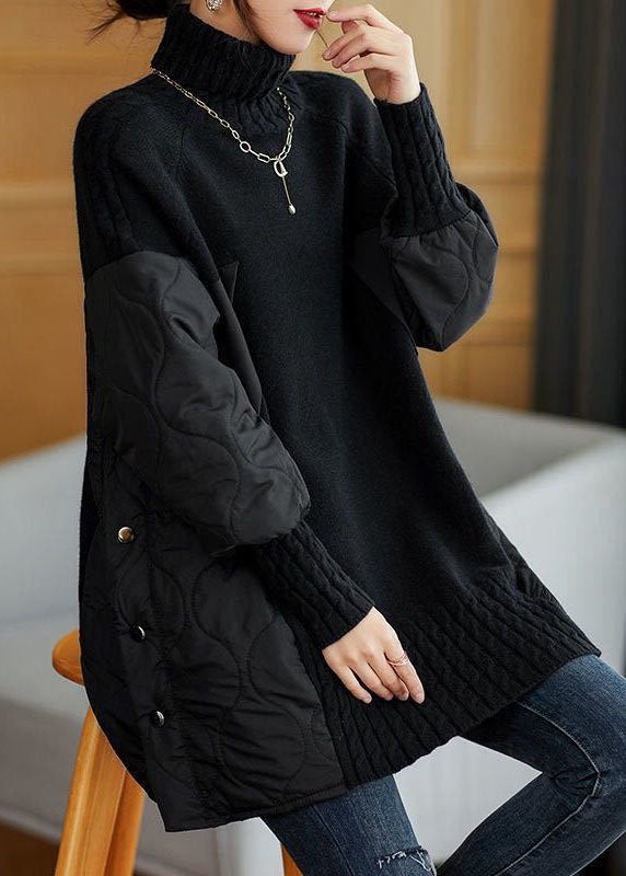 Women’s Quilted Sleeve Pullover | Loose Fit