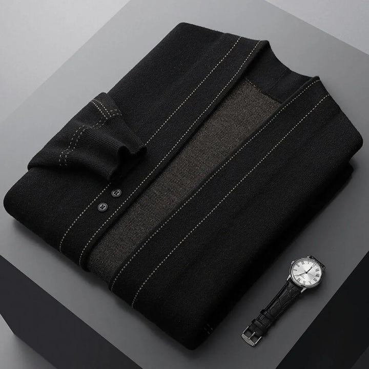 Men's Minimalist Knitted Cardigan | Open Front