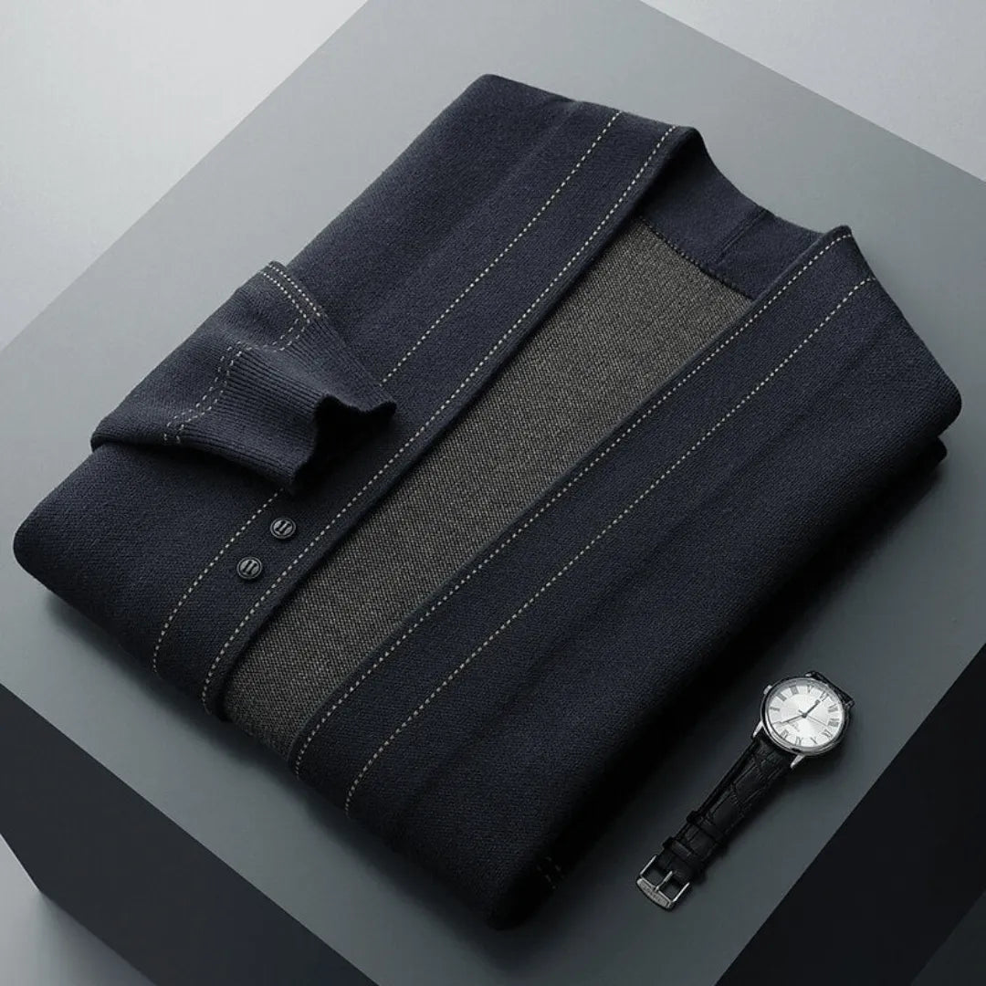 Men's Minimalist Knitted Cardigan | Open Front