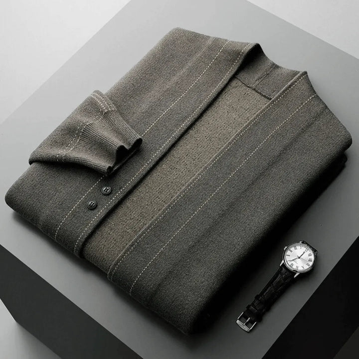 Men's Minimalist Knitted Cardigan | Open Front