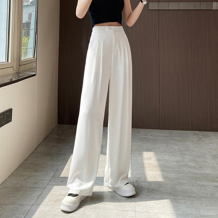 Women’s High Waist Wide Leg Trousers | Straight Cut