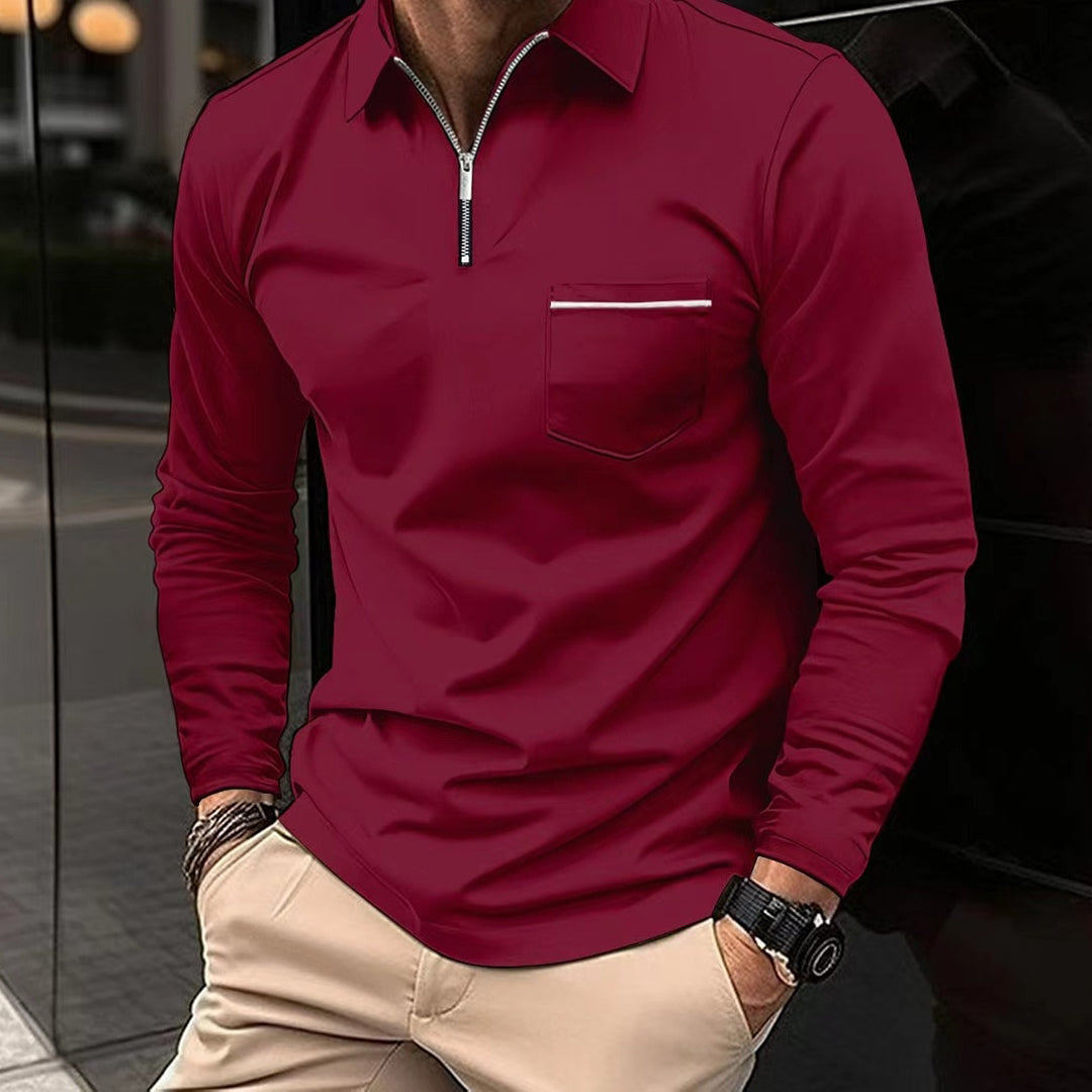 Zane - Men's polo shirt - long sleeves