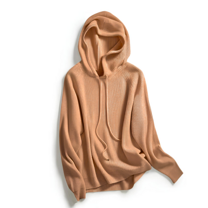 Women’s Ribbed Pullover Hoodie | Relaxed Fit
