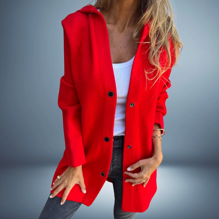 Women’s Hooded Buttoned Coat | Long