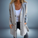 Women’s Hooded Buttoned Coat | Long