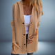 Women’s Hooded Buttoned Coat | Long