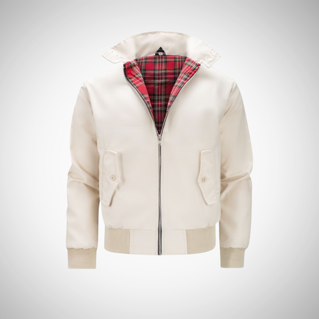 Men’s Zip-Up Bomber Jacket | Plaid Lined