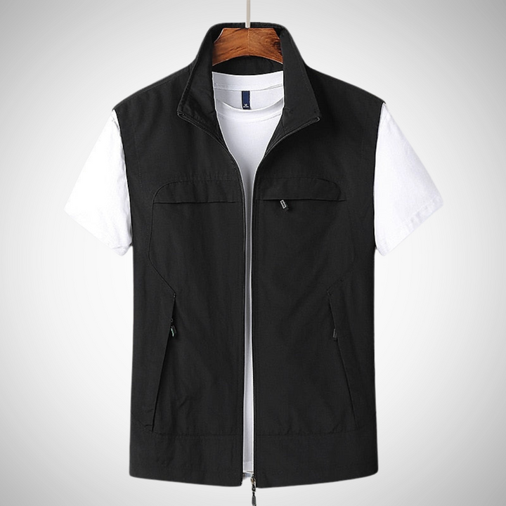 Men’s Sleeveless Outdoor Vest | Zipper Pockets