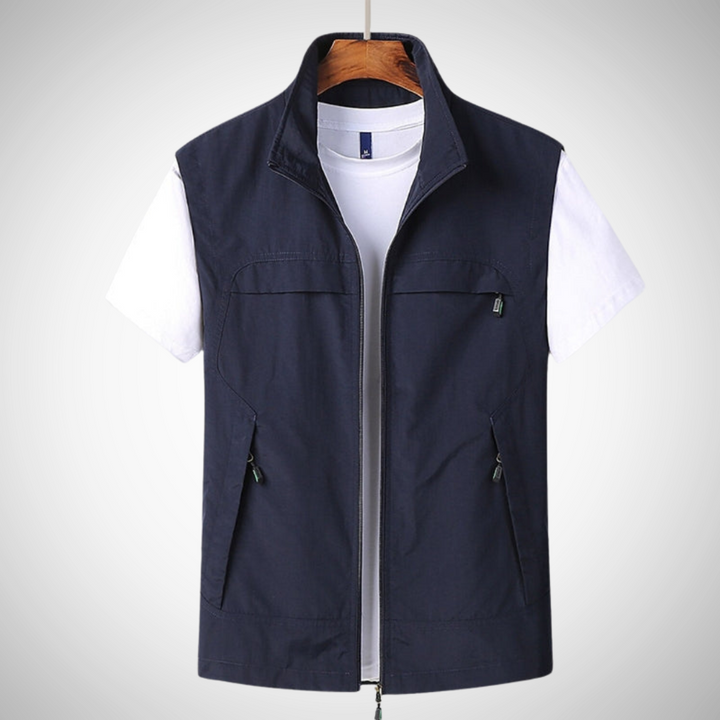 Men’s Sleeveless Outdoor Vest | Zipper Pockets