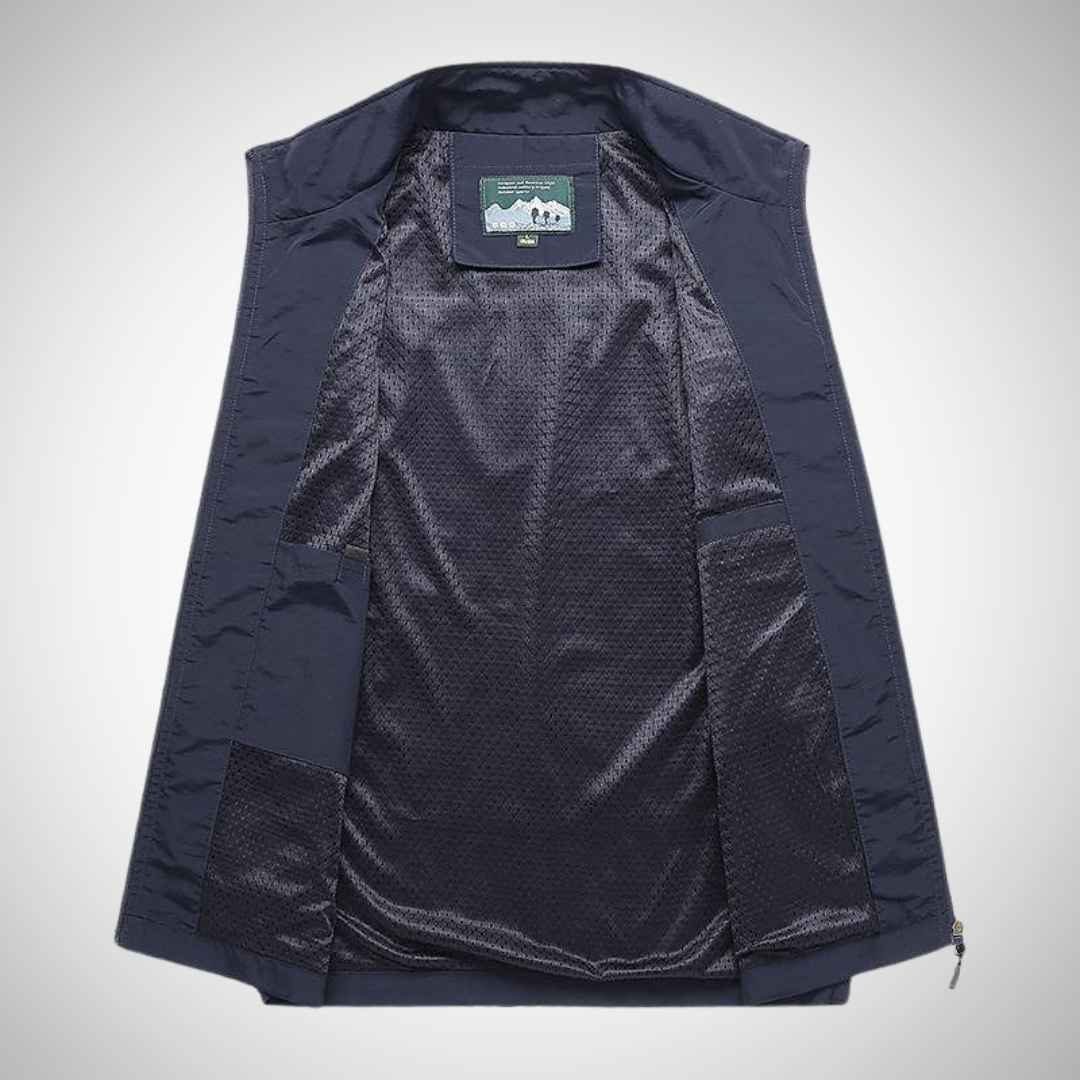 Men’s Sleeveless Outdoor Vest | Zipper Pockets