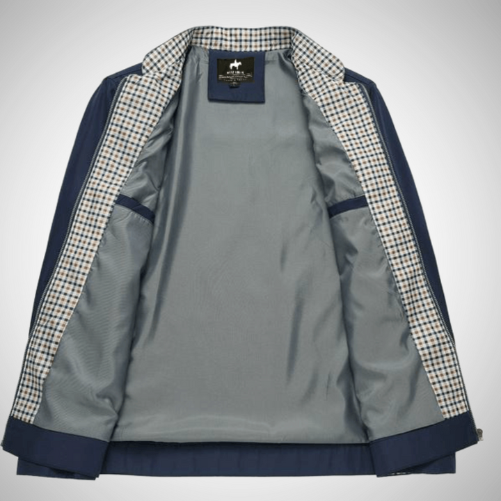 Men’s Zip-Up Casual Jacket | Stand Collar