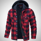 Men’s Hooded Plaid Jacket | Quilted Lining