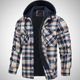 Men’s Hooded Plaid Jacket | Quilted Lining