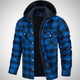 Men’s Hooded Plaid Jacket | Quilted Lining