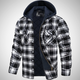 Men’s Hooded Plaid Jacket | Quilted Lining