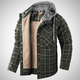 Men’s Hooded Plaid Jacket | Winter