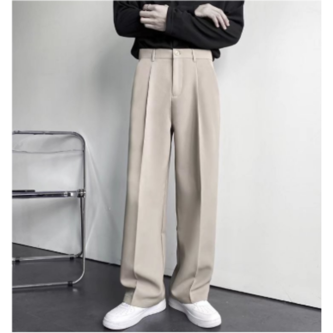 Men’s Wide Leg Trousers | Pleated