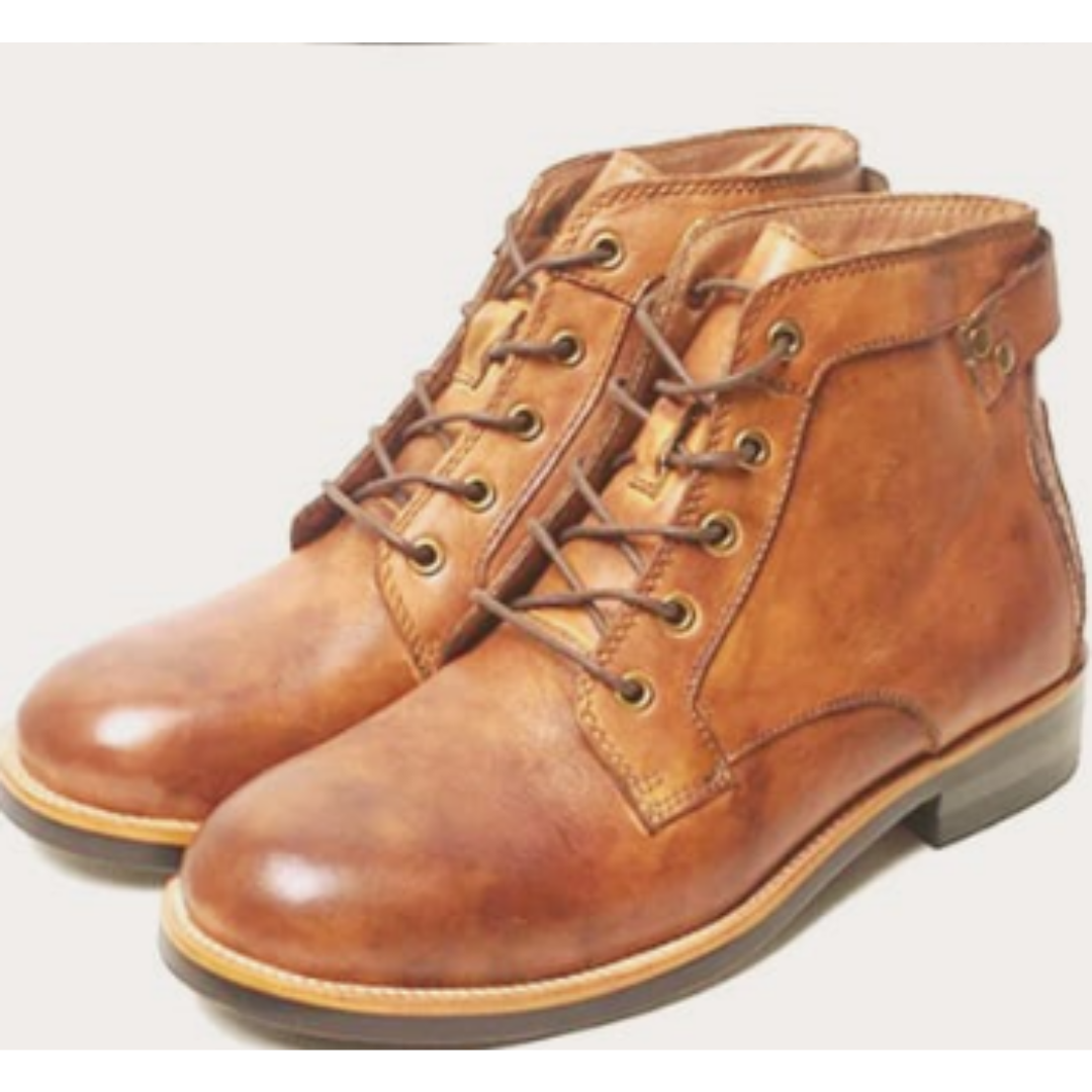 Men’s Lace-Up Ankle Boots | Low Heel