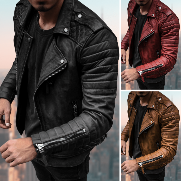 Men’s Zip-Up Jacket | Quilted Sleeve