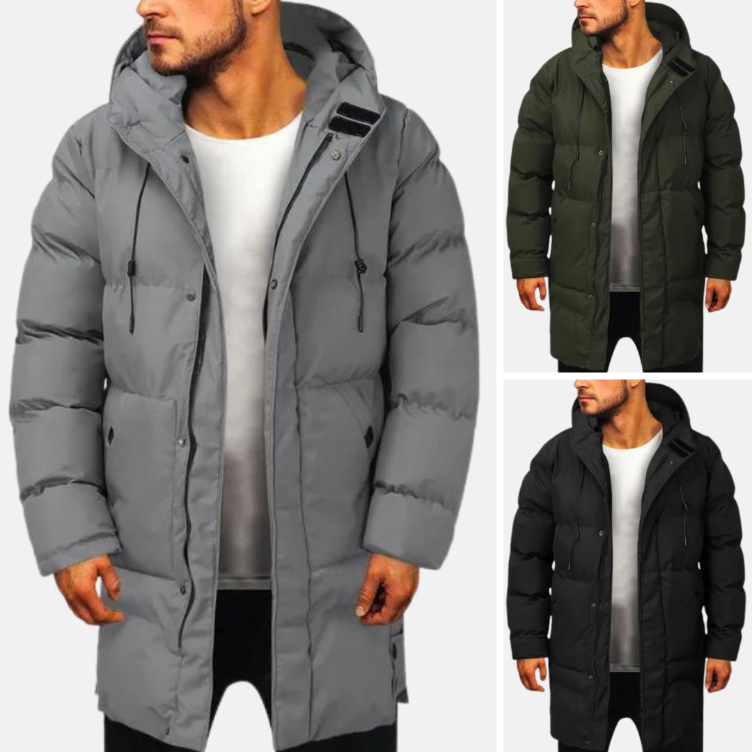 Men’s Hooded Puffer Coat | Long Fit