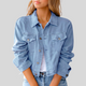Women’s Cropped Jacket | Button Front