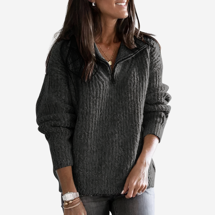 Women’s Quarter Zip Sweater | Knitted