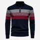 Men’s Striped Sweater | Half Zip