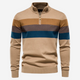 Men’s Striped Sweater | Half Zip
