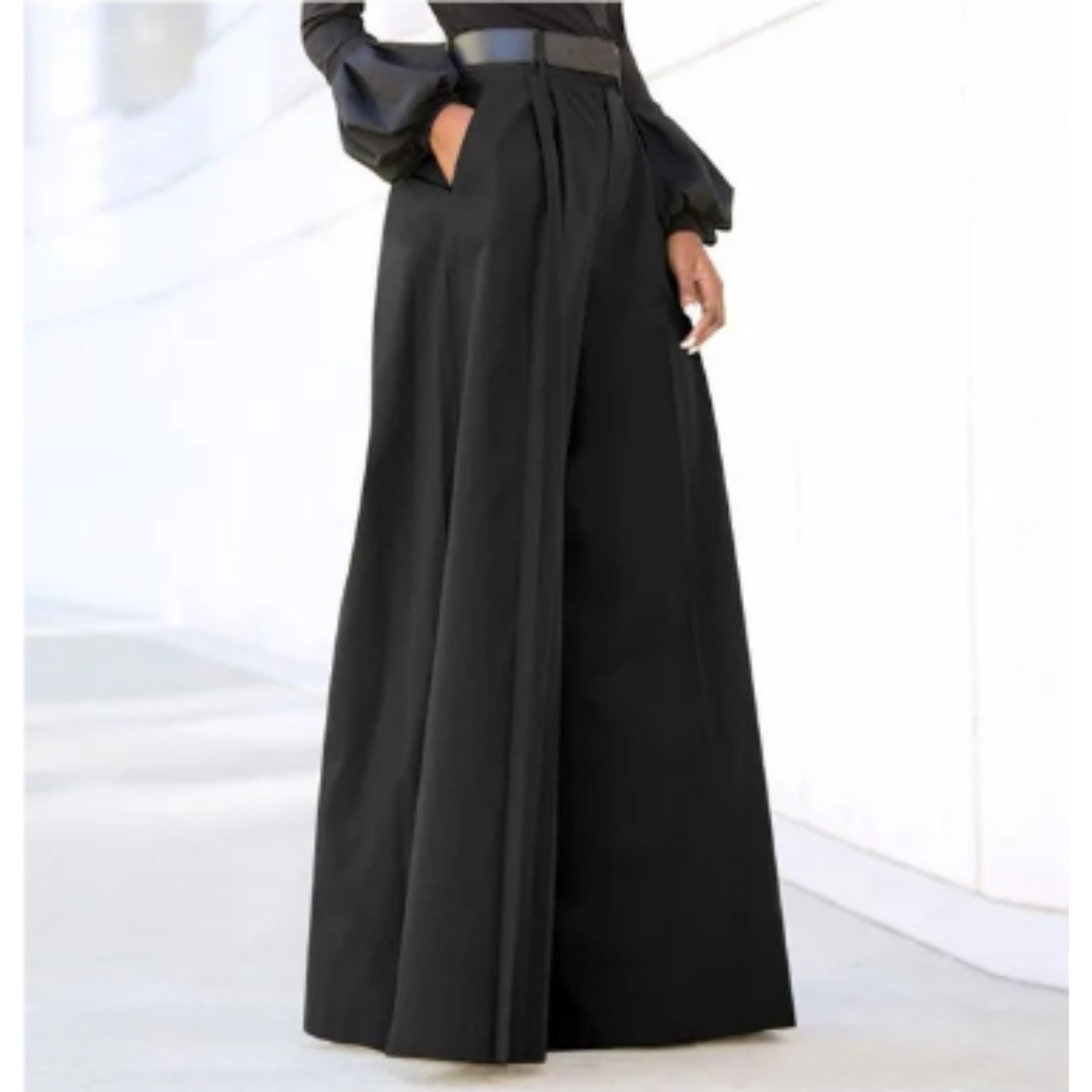 Women’s High Waist Wide Leg Trousers | Front Pleats