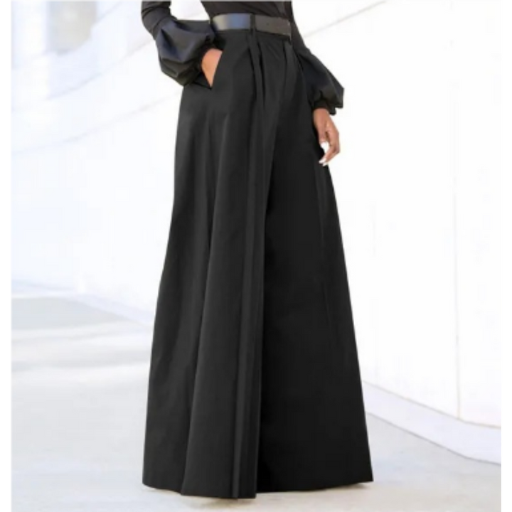 Women’s High Waist Wide Leg Trousers | Front Pleats