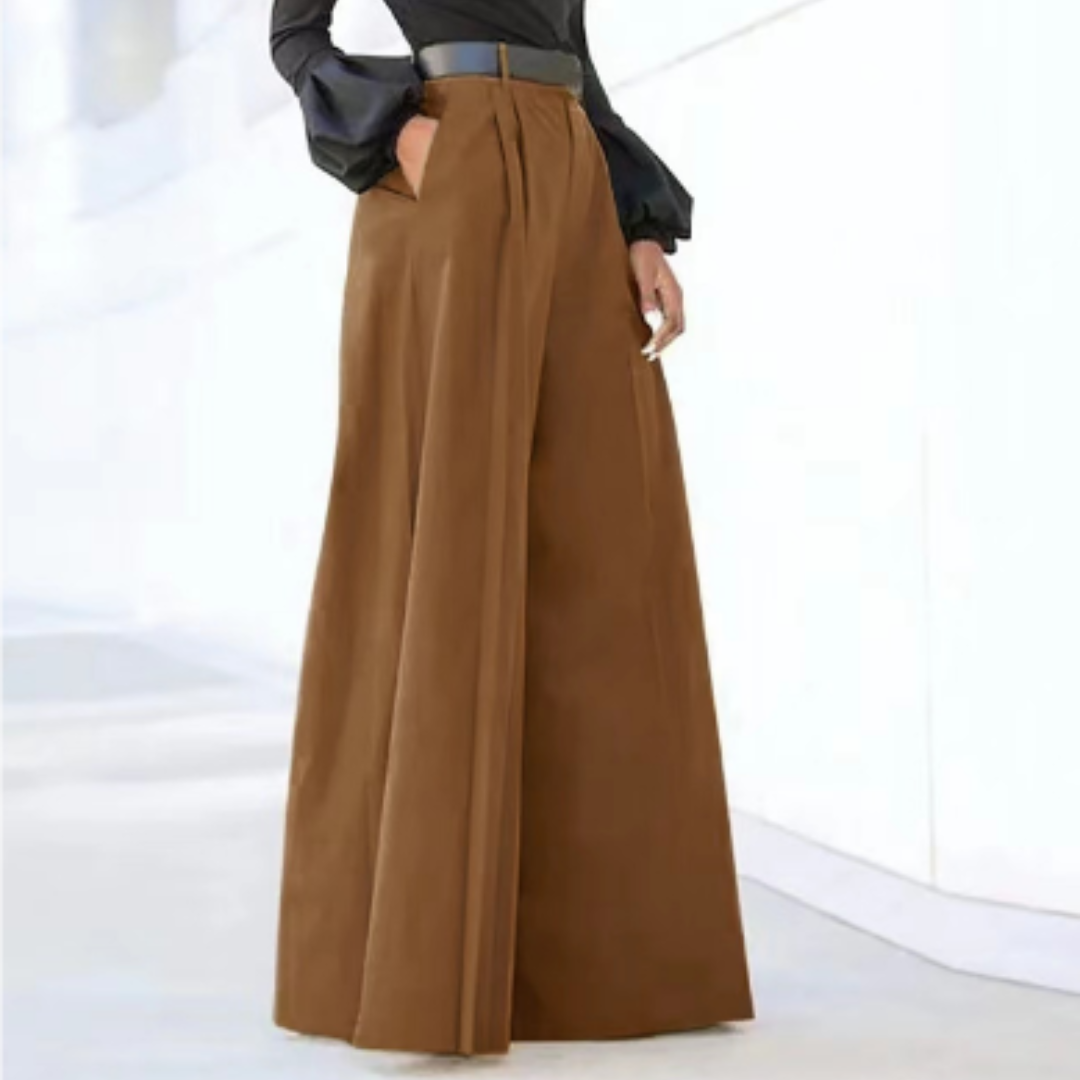 Women’s High Waist Wide Leg Trousers | Front Pleats