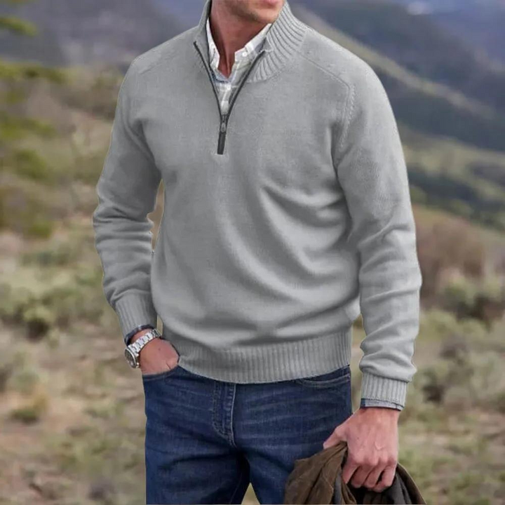 Men’s Half-Zip Knit Jumper | Long Sleeve