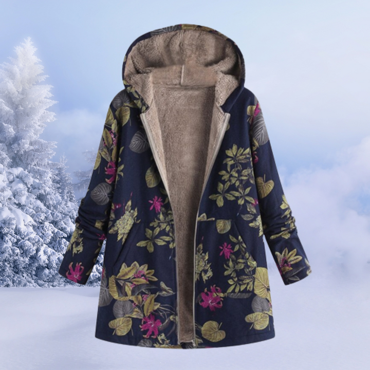 Women’s Winter Hooded Coat | Printed