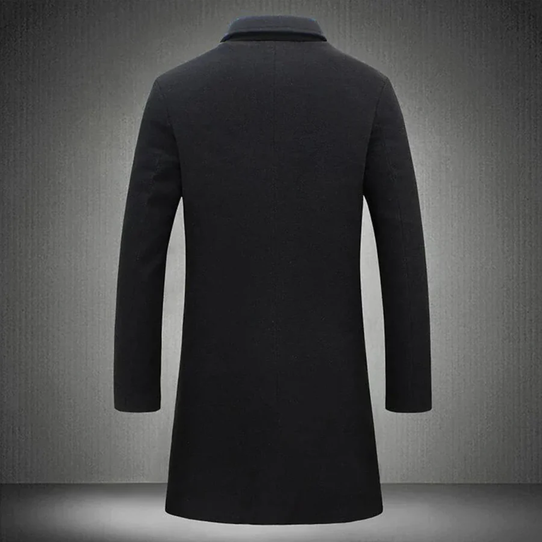 Men’s Single-Breasted Overcoat | Tailored Cut