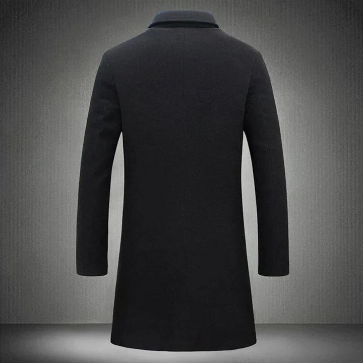 Men’s Single-Breasted Overcoat | Tailored Cut