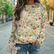 Women’s Floral Embroidered Sweater | Crew Neck