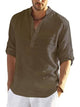 Men’s Long Sleeve Henley Shirt | Relaxed Fit