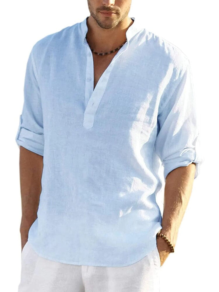 Men’s Long Sleeve Henley Shirt | Relaxed Fit