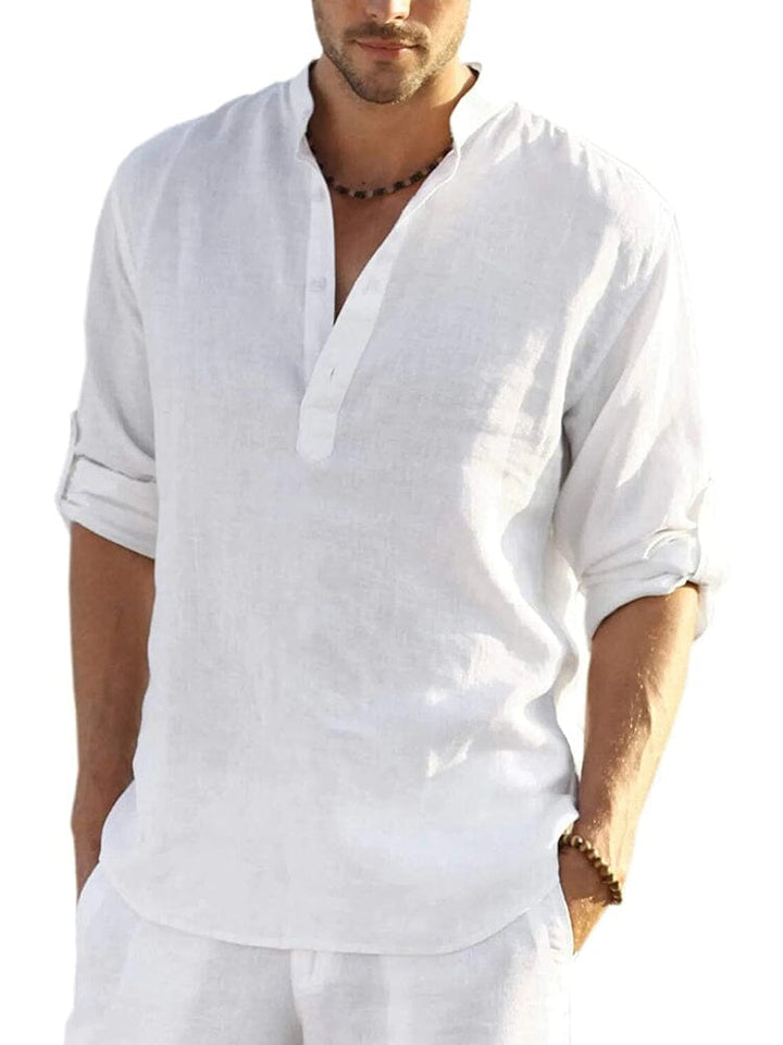 Men’s Long Sleeve Henley Shirt | Relaxed Fit
