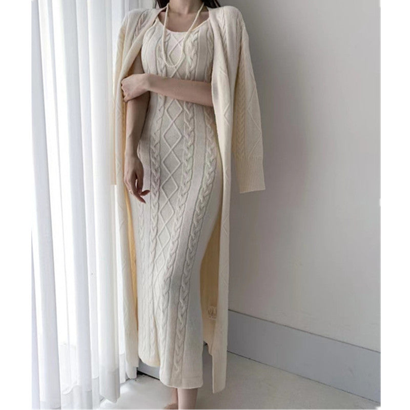 Women’s Maxi Dress Set | Long Sleeve with Cardigan